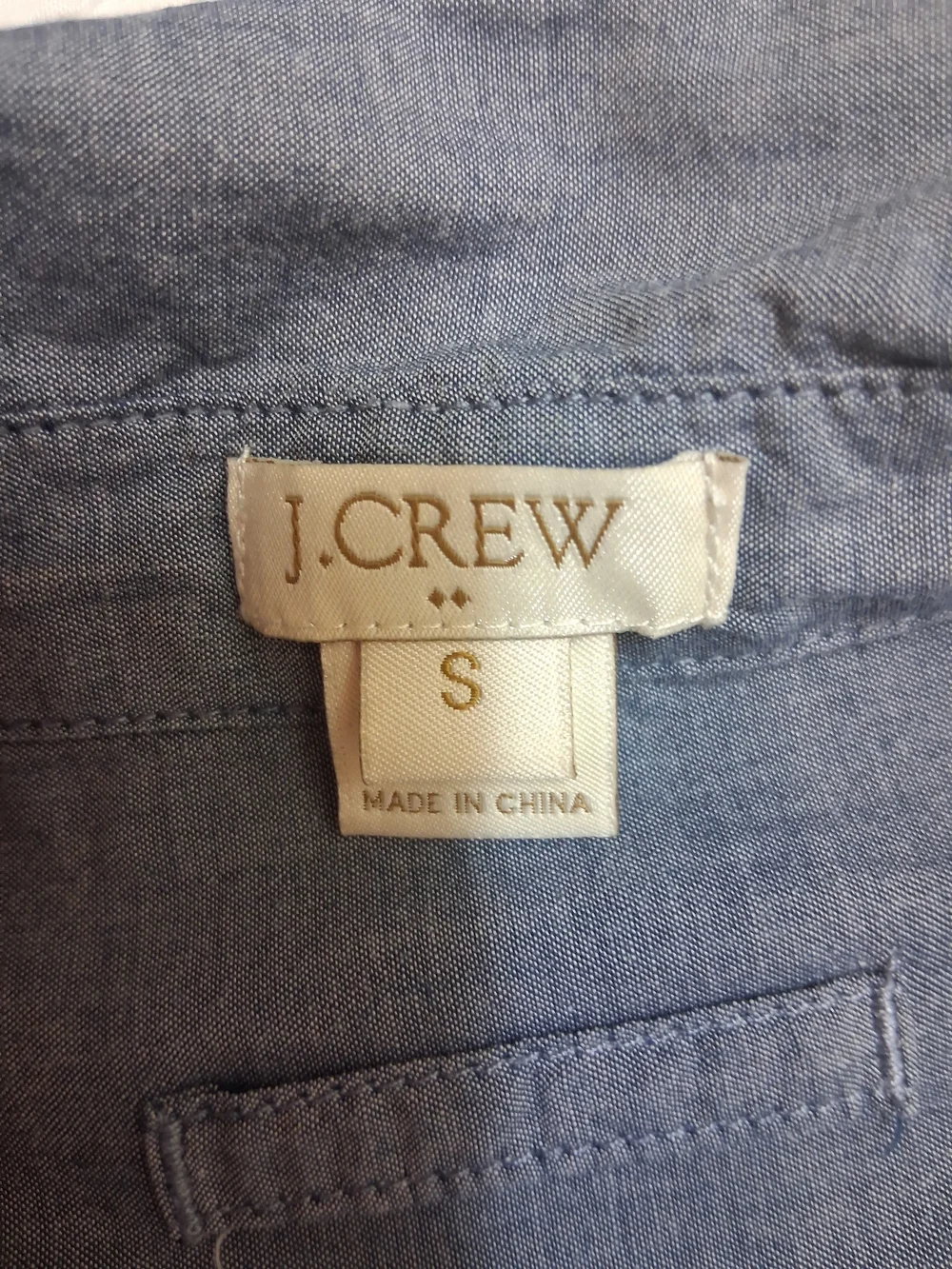 J. Crew Lightweight Chambray Button-Down Tunic - Blue Women Size S